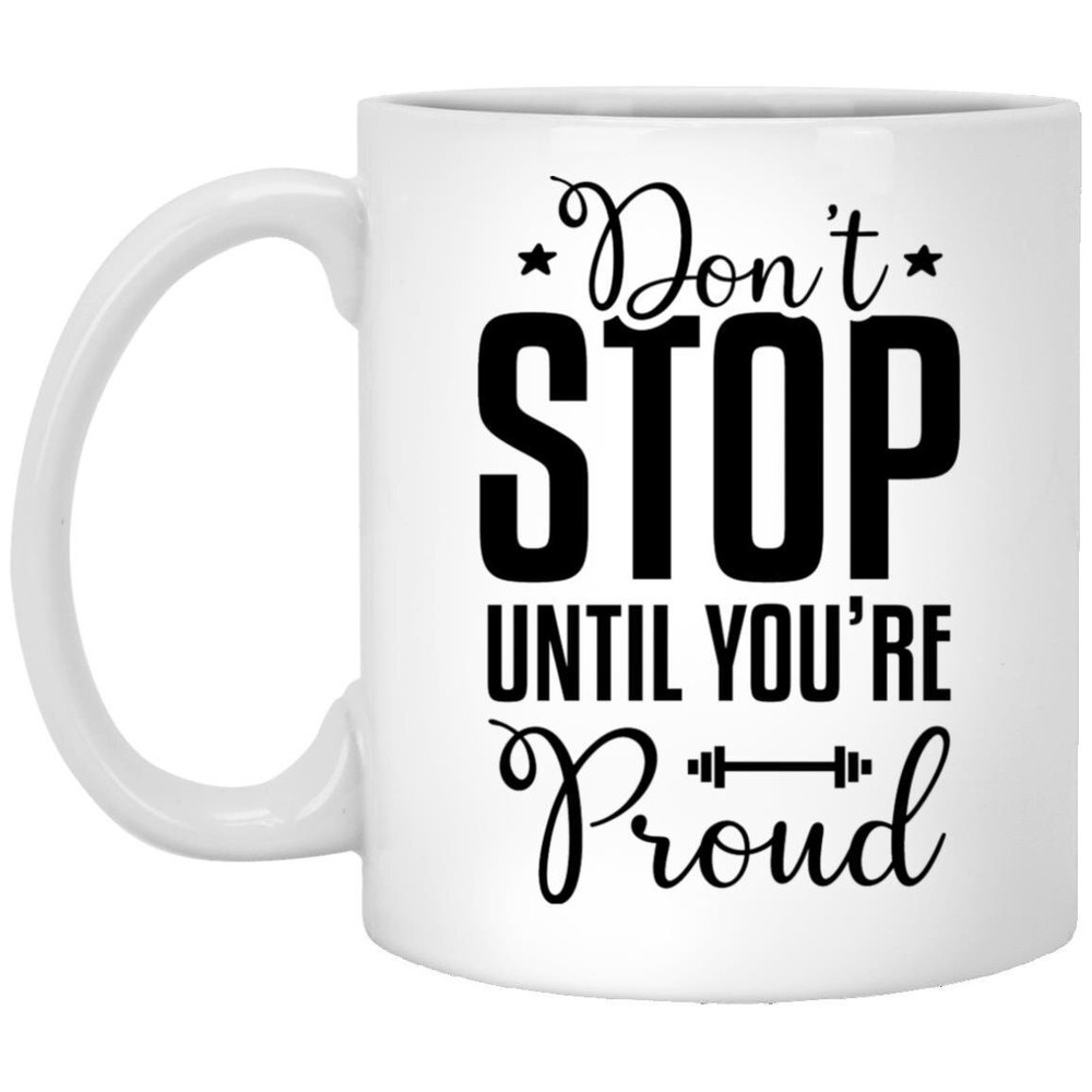 Motivational Gym Coffee Mug Fitness Funny Gift Keep Pushing