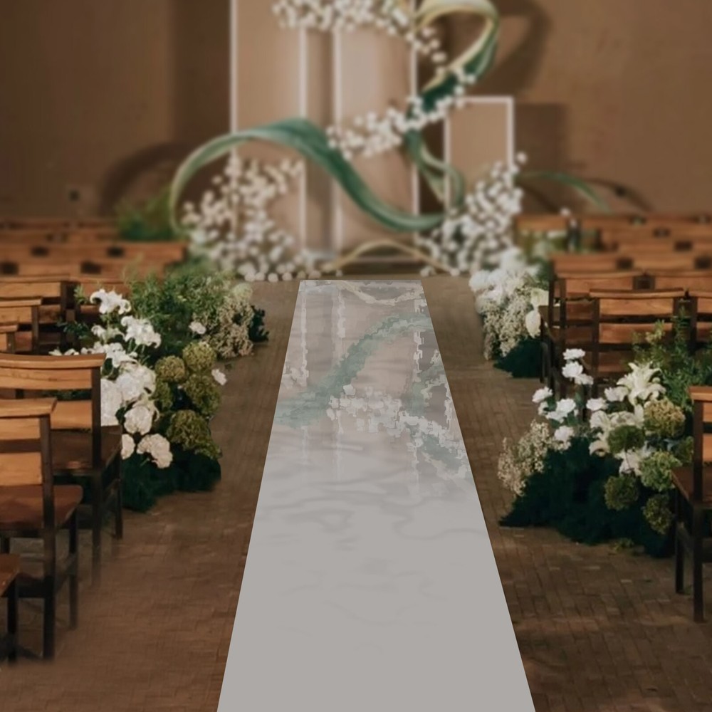 65*3ft Aisle Runner Mirror Rug,Double Sided Carpet Wedding Decoration Mirror Rug