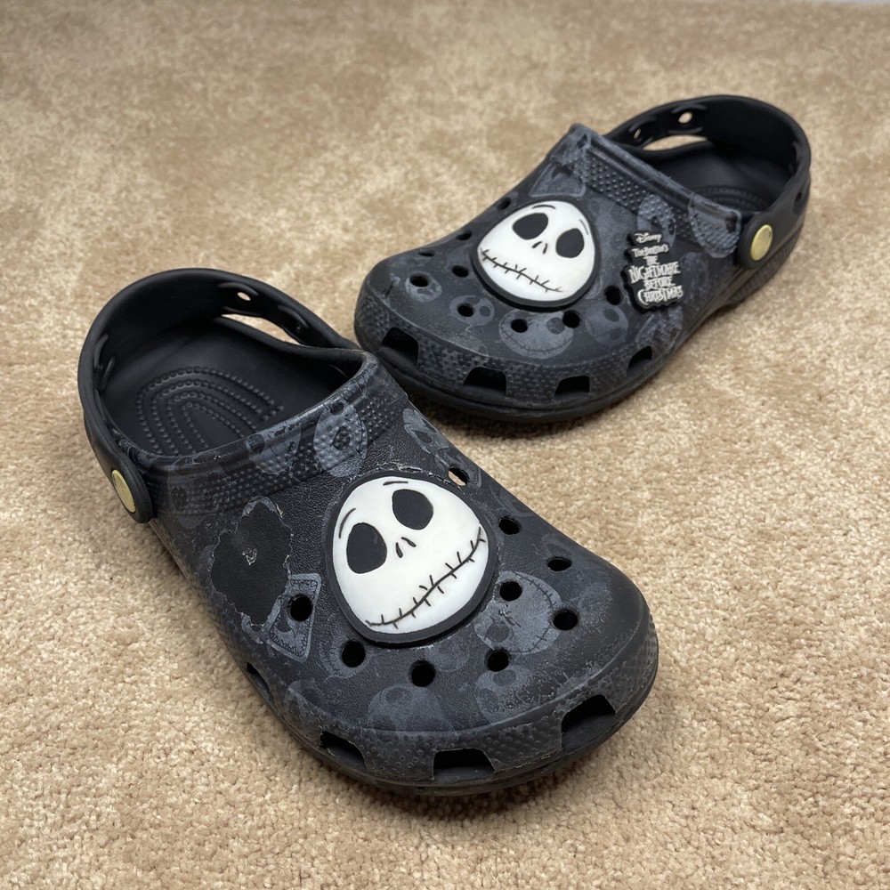 Crocs Clogs Nightmare Before Christmas Glow Black Mens 6 Womens 4 Black Sandals