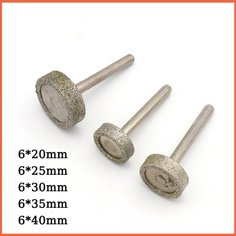 20-40mm Circle Diamond Burr Drill Bit Grinding 6mm Shank for Dremel Rotary Tool