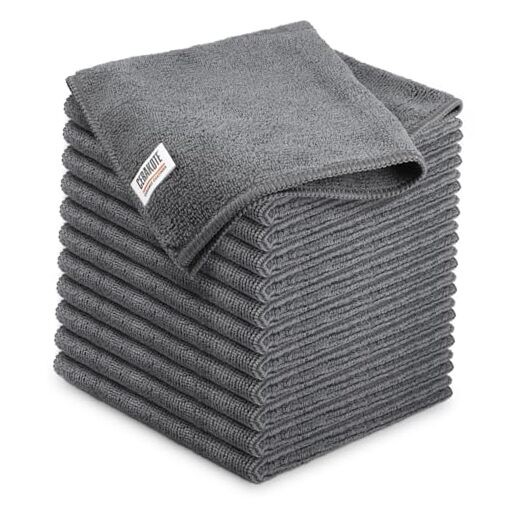 12-Pack Durable Microfiber Cleaning & Detailing Towels