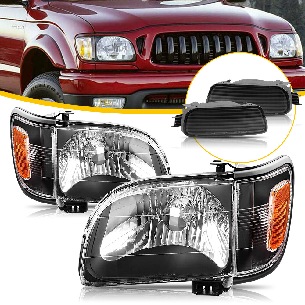For 2001-2004 Toyota Tacoma Headlights Assembly + Bumper Lamps Pair Left Right