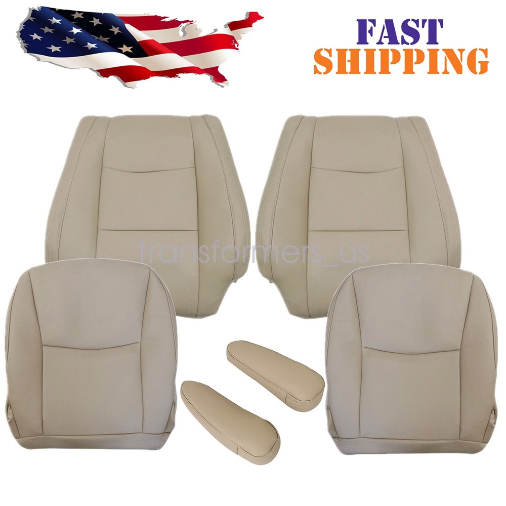 For 2003-2009 Lexus GX470 Front Side Bottom & Top Seat Cover & Armrest Cover Tan