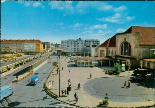 Postcard Mönchengladbach main station (9968) - III