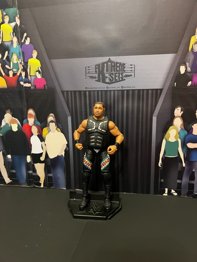 D'Lo Brown WWE Mattel Elite Series 52 D'Lo Brown loose with Vest & Stand