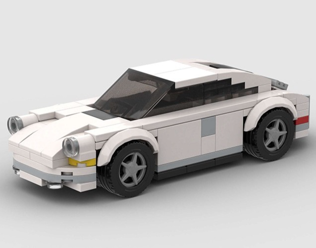 Custom MOC Lego Porsche Classic 930 Sports Car  179 Piece Building Brick Car