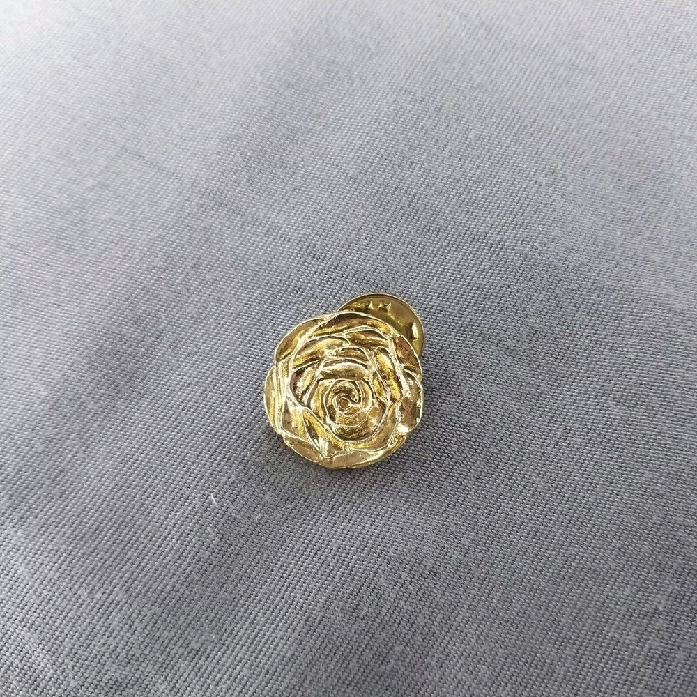 Mothers Day Rose Gold Toned Flower Hat Lapel Pin-image