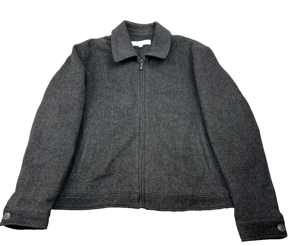 Kenneth Cole Reaction Jacket Mens XL Black Wool Lined Full Zip Winter Outdoor-image