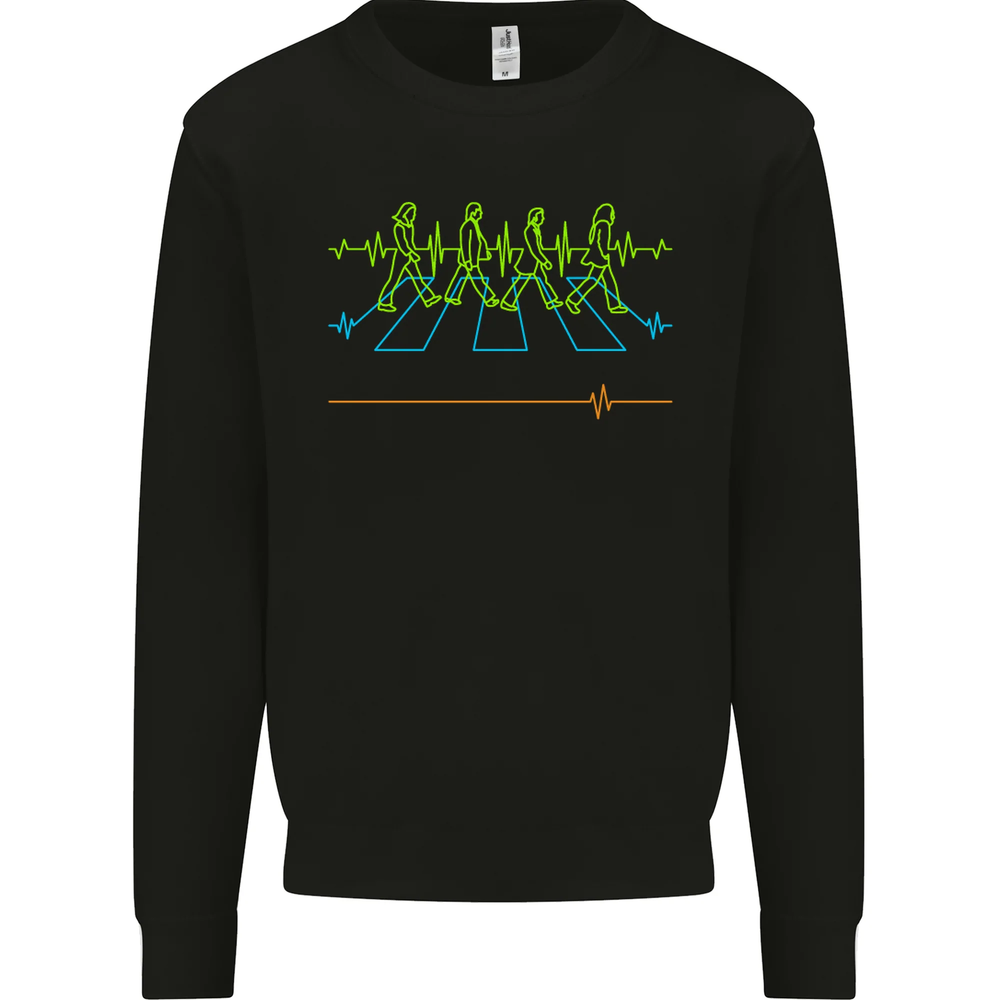Electrocardiography Music Abby Road Mens Sweatshirt Jumper