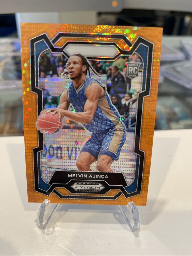 2024 Panini Prizm Draft Picks Melvin Ajinca Orange Pulsar #/49 🔥 Mavs