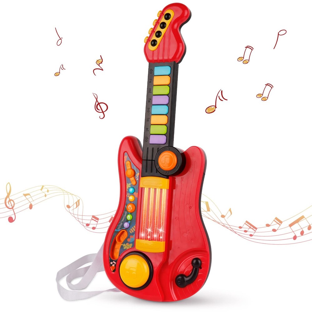 Guitar 2 in 1 Musical Instruments for Piano Toy Guitar with Strap Guitar for ...