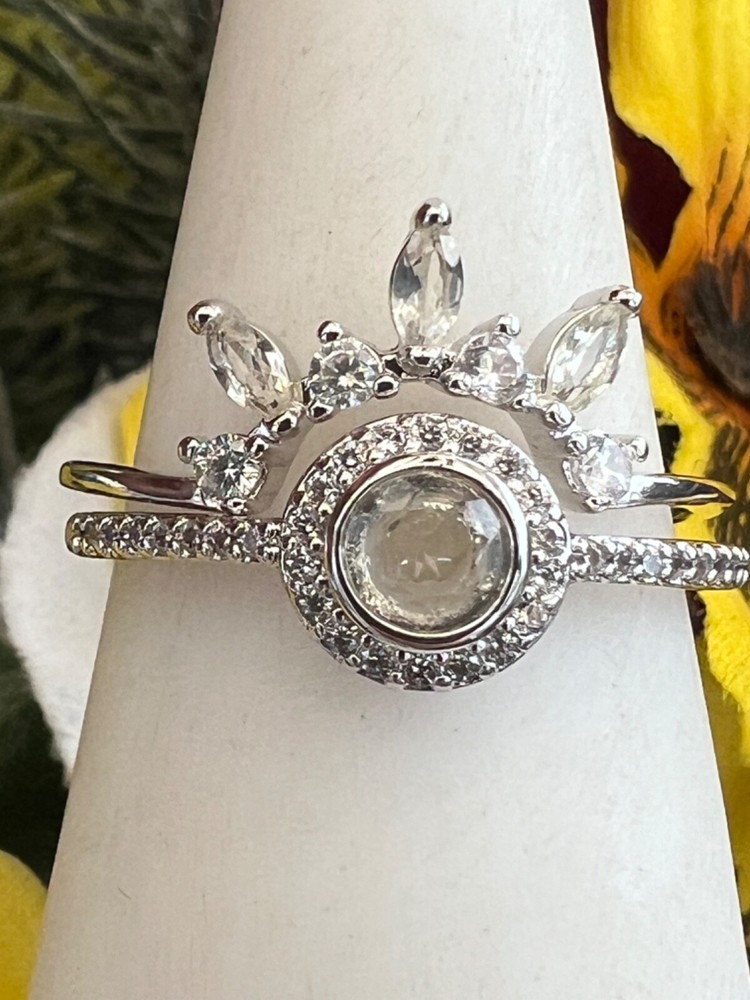 NWT Size 10 Bomb Party RBP2191 Girl Boss Unicorn Diamond CZ Rhodium Ring