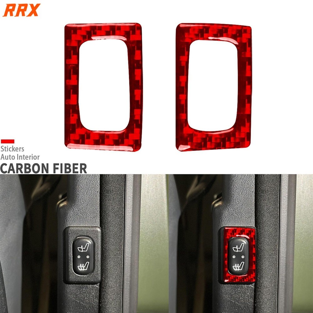 Red Carbon Fiber Seat Ventilation Button Cover For Benz G-Class W463 G63 2004-12