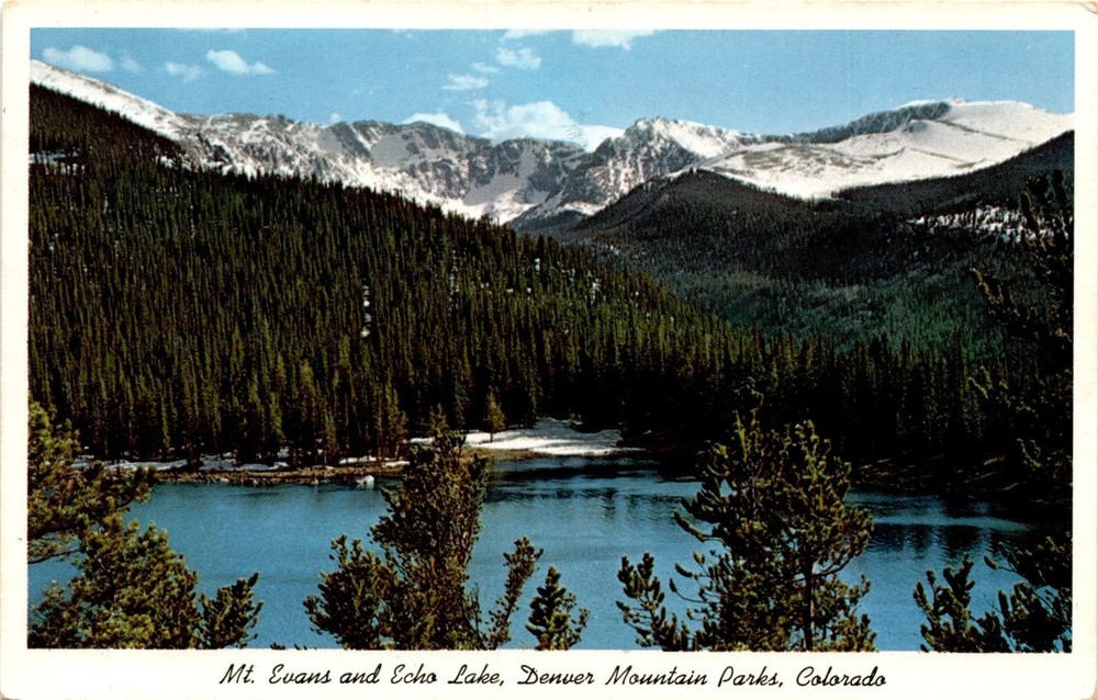 Mt. Evans, Echo Lake, Denver Mountain Parks, Colorado, Echo Lake Postcard
