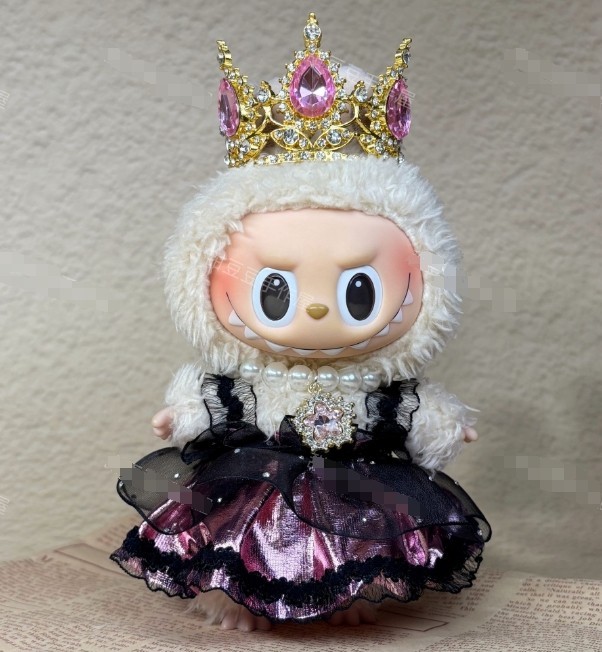 (No Dolls) Compatible with Princess Dress For LABUBU The Monsters Crown Skirt