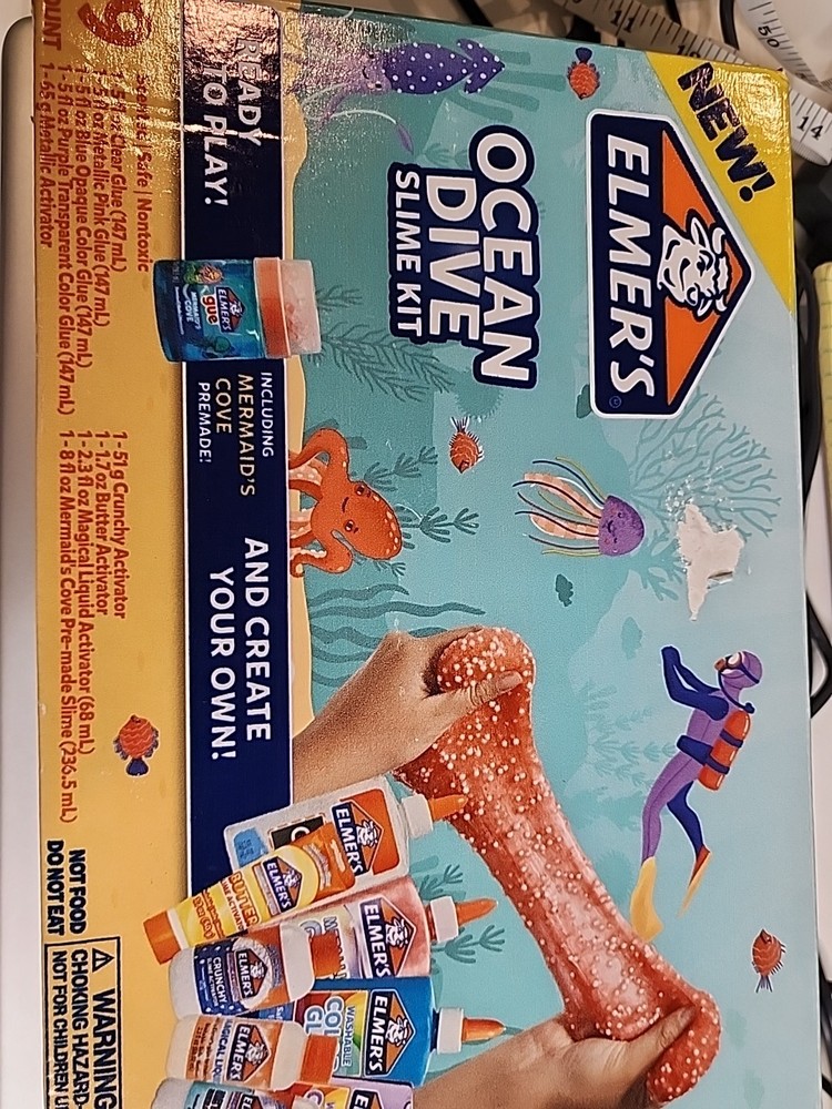 Elmer's Glue Ocean Dive Slime Kit for Sparkling Underwater-Themed DIY Creations