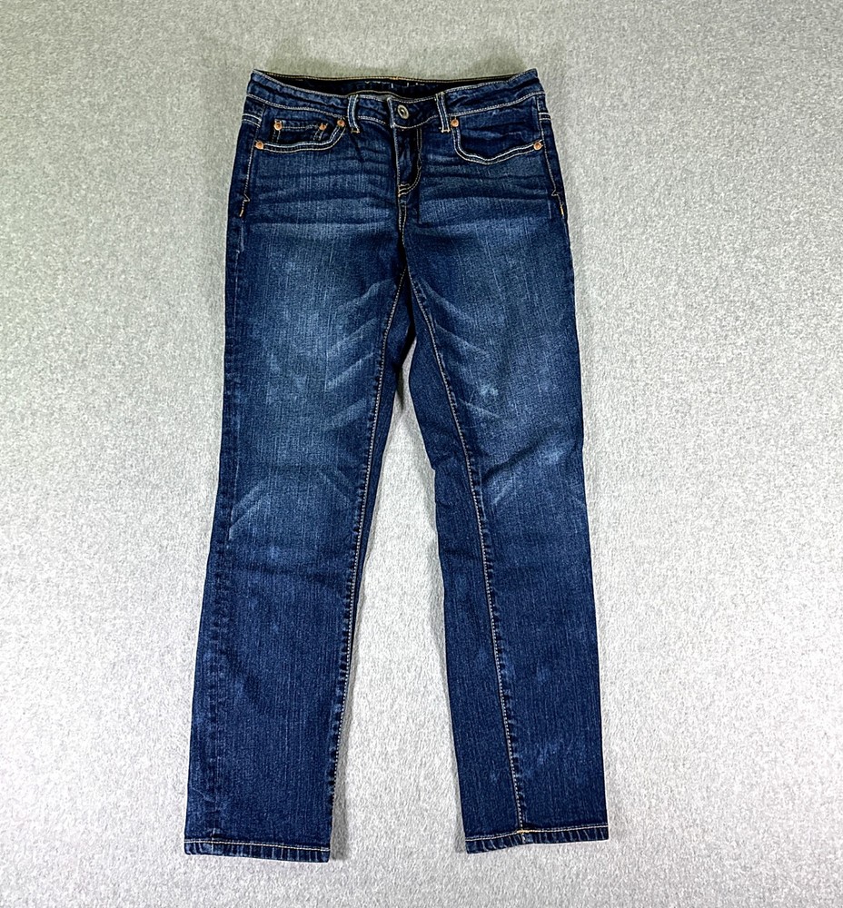 Aeropostale Bayla Womens Jeans Blue Tag Size 6 (28x26.5) Low Rise Skinny Stretch