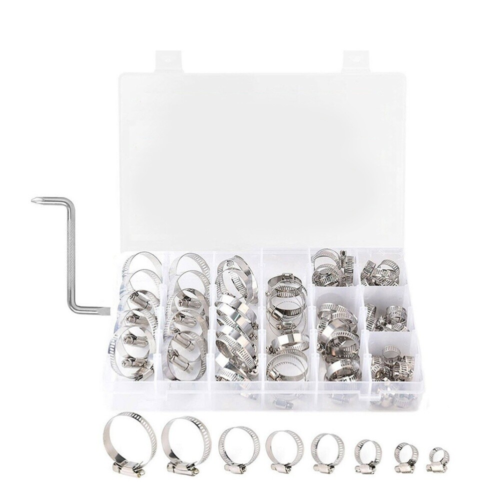 80 Pcs Drain Water Pipe Clip -resistant Hose Clamp