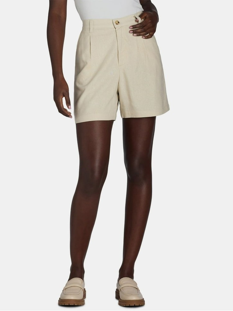 New Time & Tru Womens Linen Blend Shorts Size XL(16-18)
