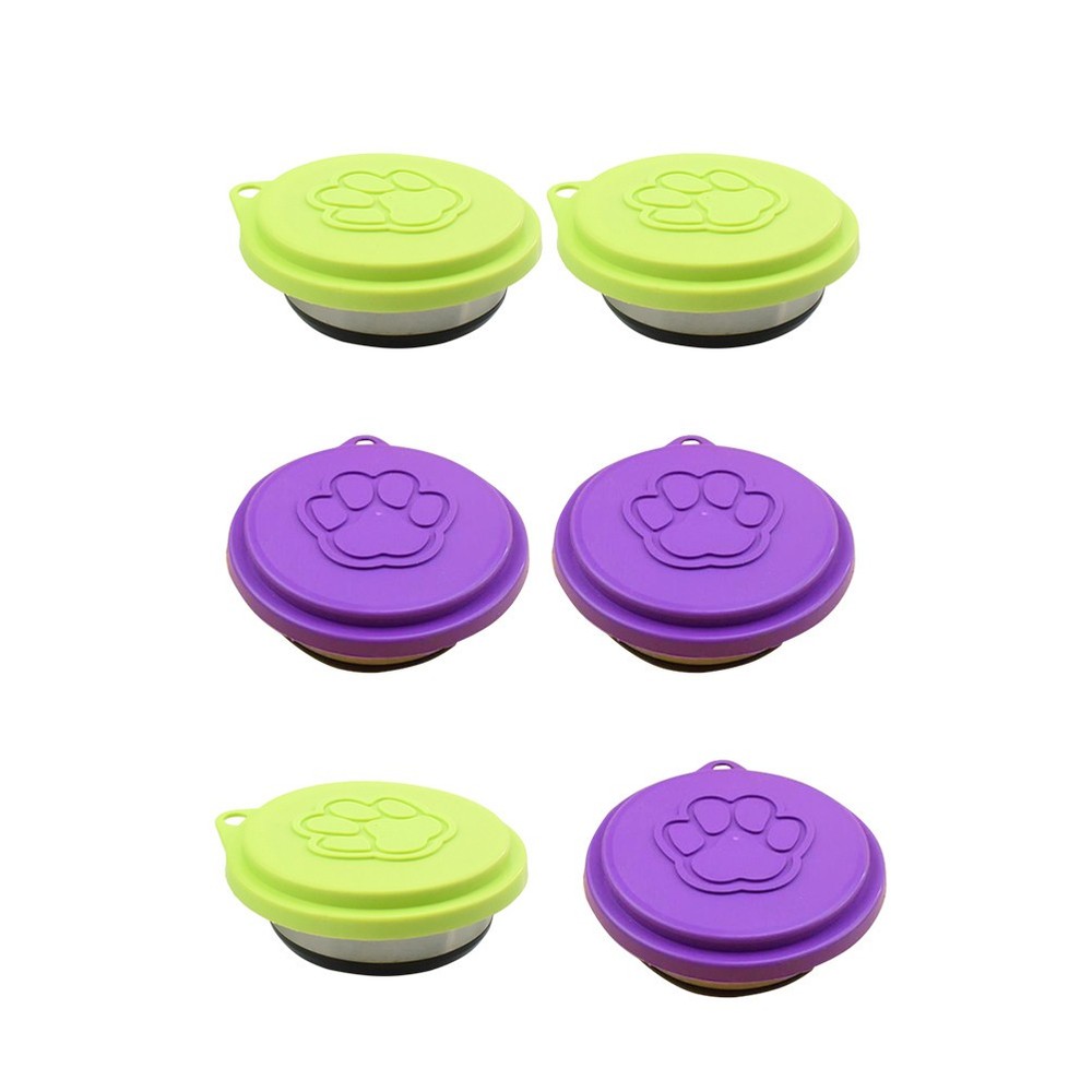 6 PCS Silicone Fresh-keeping Cover for Pets Can Caps Lids Dog Food