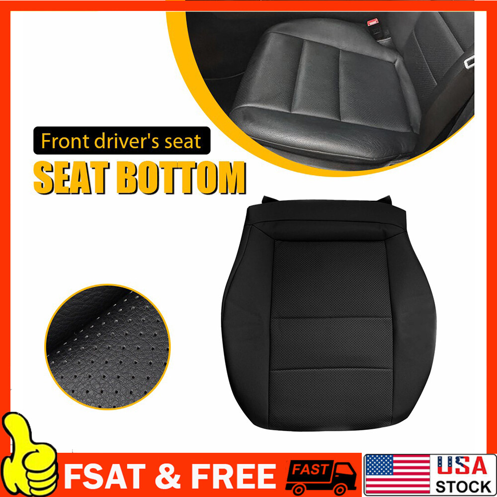 2008-2014 Mercedes C300 C350 Black Leather Driver Bottom Seat Cover