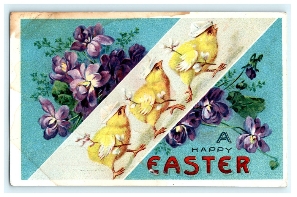 Happy Easter - Cute Chickens - Water Damaged