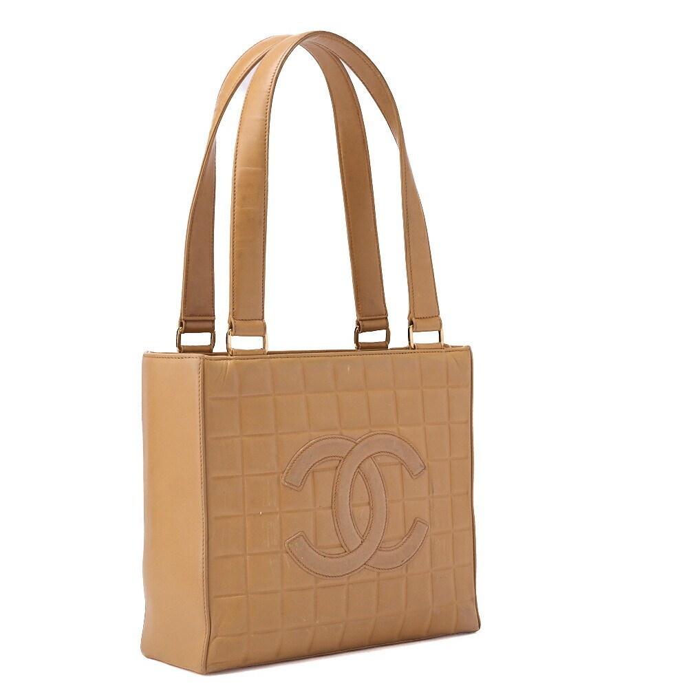 CHANEL Lambskin Coco Mark Tote Shoulder Bag 501567