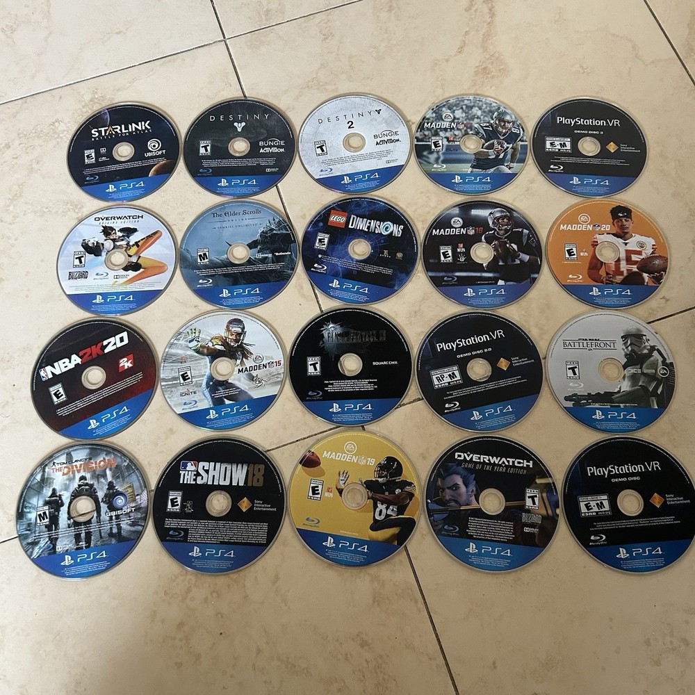 20x Video Game Lot: For PS4 ~ Disc Only No Duplicates Destiny Overwatch Lego NBA