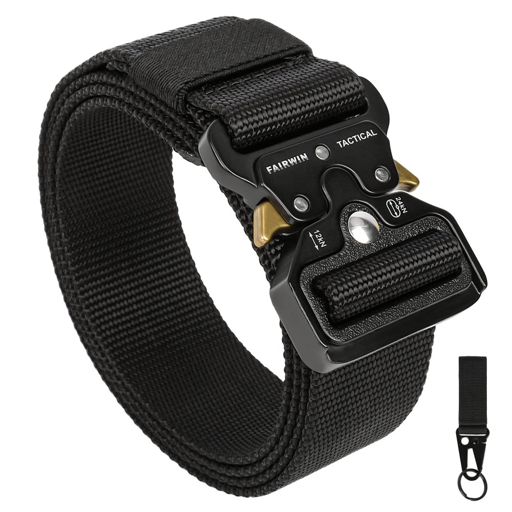 Tactical Belt, Military Utility Belt Nylon Web Rigger Belt Work Belt with Hea...