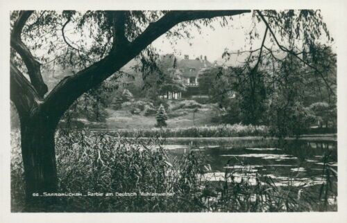 Ansichtskarte Saarbrücken Partie am Deutschen Mühlenweiher (Nr.9250)