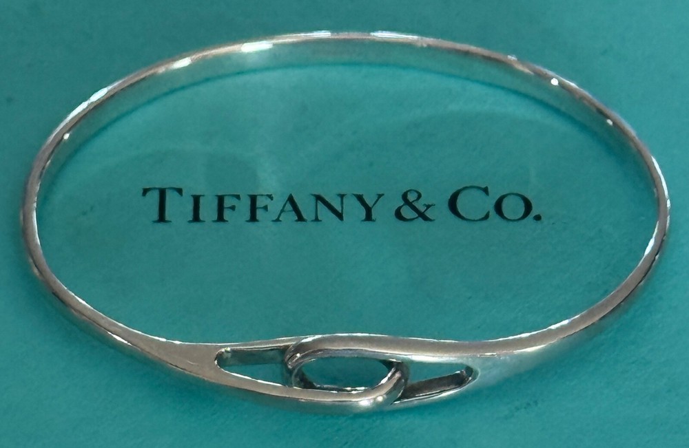 Tiffany & Co Vintage Sterling Silver 925 Double Loop Bangle Bracelet