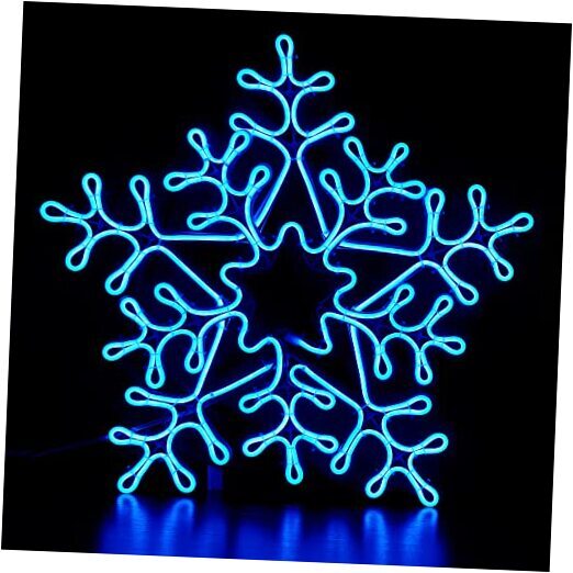 20'' Snowflake Neon Rope Light Decorative Light Indoor Ountdoor Use for Blue