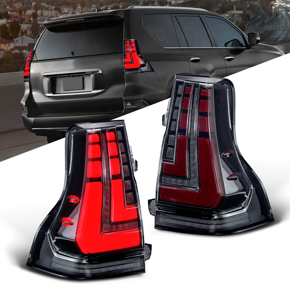 Pair LED Tail Lights For Lexus GX460 2010-2021 Rear Turn Signals Lamps Assembly