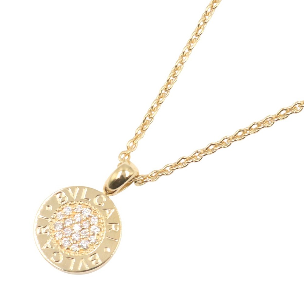 BVLGARI Bulgari Bulgari Diamond Necklace Pendant 18KYG Yellow Gold Used women