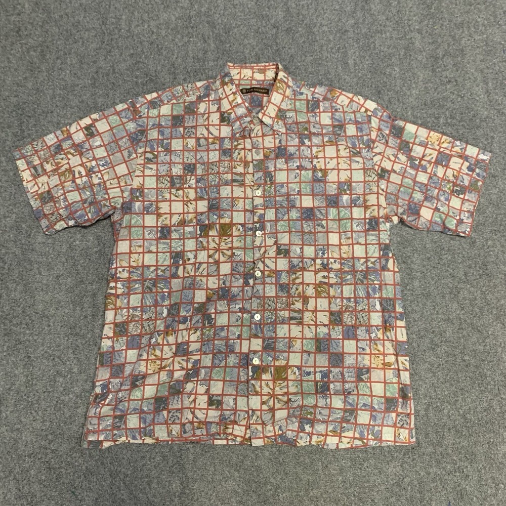 Tori Richard Hawaiian Shirt Mens Large Short Sleeve Button Up Cotton Lawn