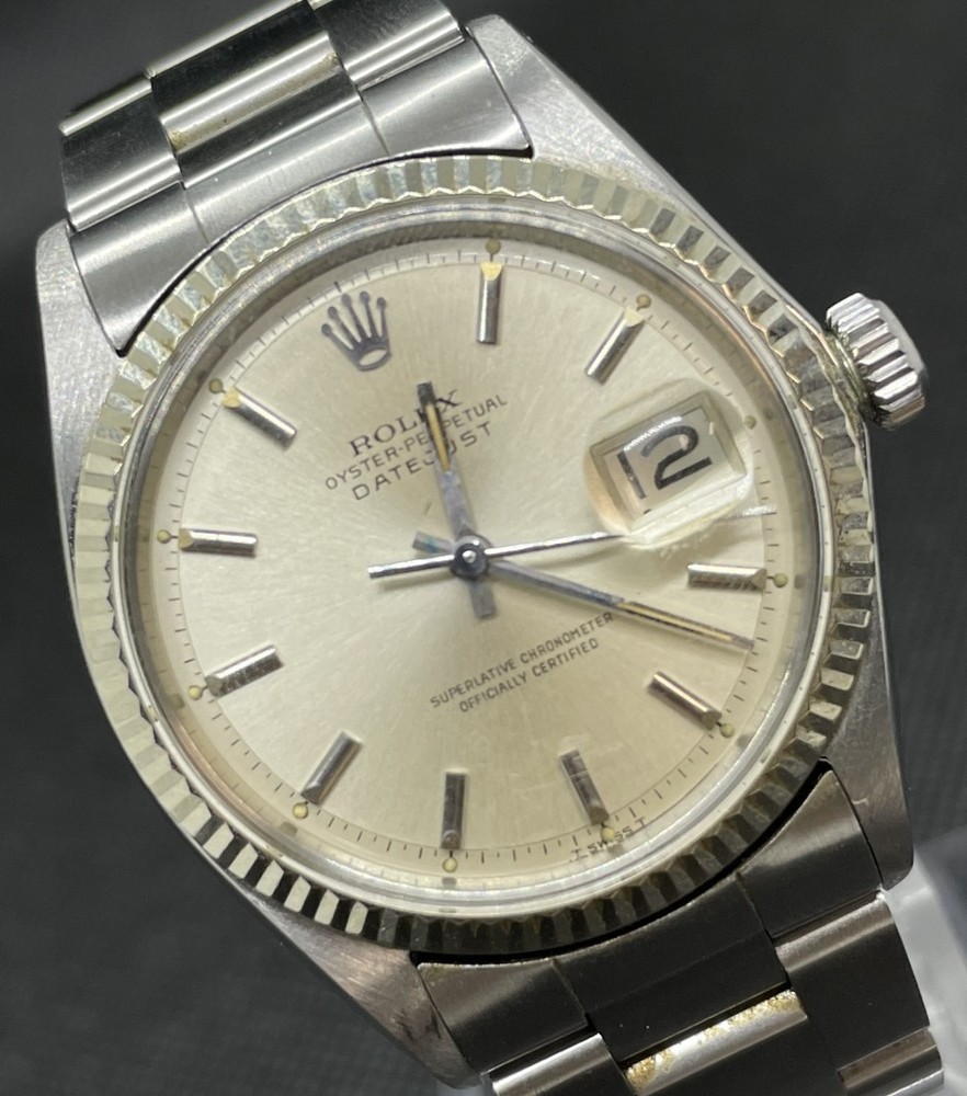 ROLEX Oyster Perpetual 1601 Silver Dial Automatic Men's Watch Ref B0418-W001
