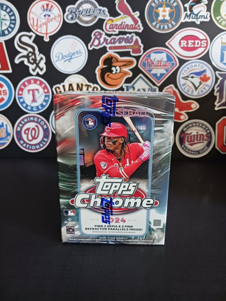 2024 Topps Chrome Baseball Blaster Box 7-Pack with Exclusive Inserts