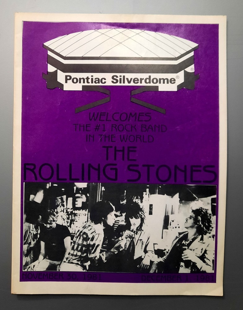 Rolling Stones Concert Program Pontiac Silverdome Michigan 1981 Detroit Jagger