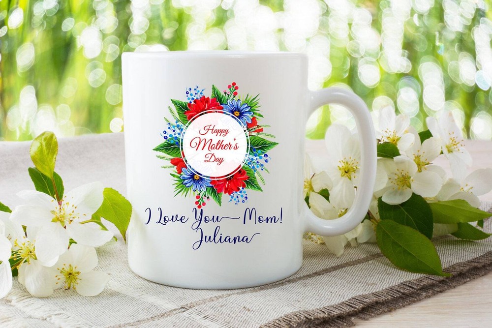 Personalized Mom Coffee Mug Happy Mother's Day Gift Custom Mom Mug Happy