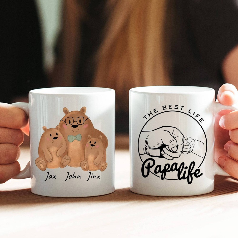 Personalized The Best Life Papa Life Coffee Mug Gift For Dad Gift For Fathers