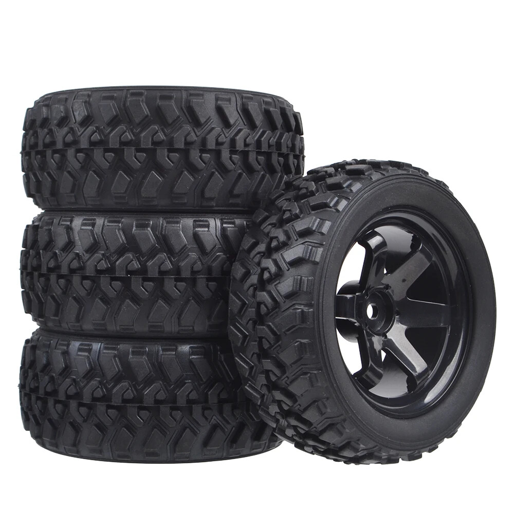 1/10 Rally Tires 12mm Hex Wheels Foam Inserts for Tamiya Wltoys HPI Traxxas HSP
