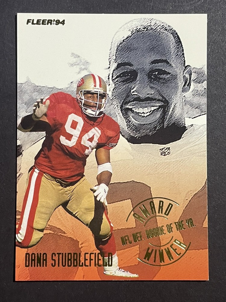 1994 Fleer Dana Stubblefield Award Winners Insert Card #5 - San Francisco 49ers