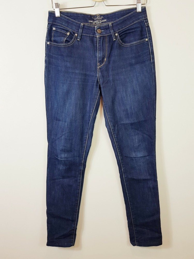 LEVI'S Womens Size 27 or AU 9 Demi Curve Classic Slim Leg Jeans