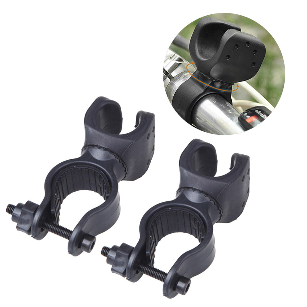 2-Pack Adjustable Bicycle Flashlight Holder for Easy Bike Mount Installation