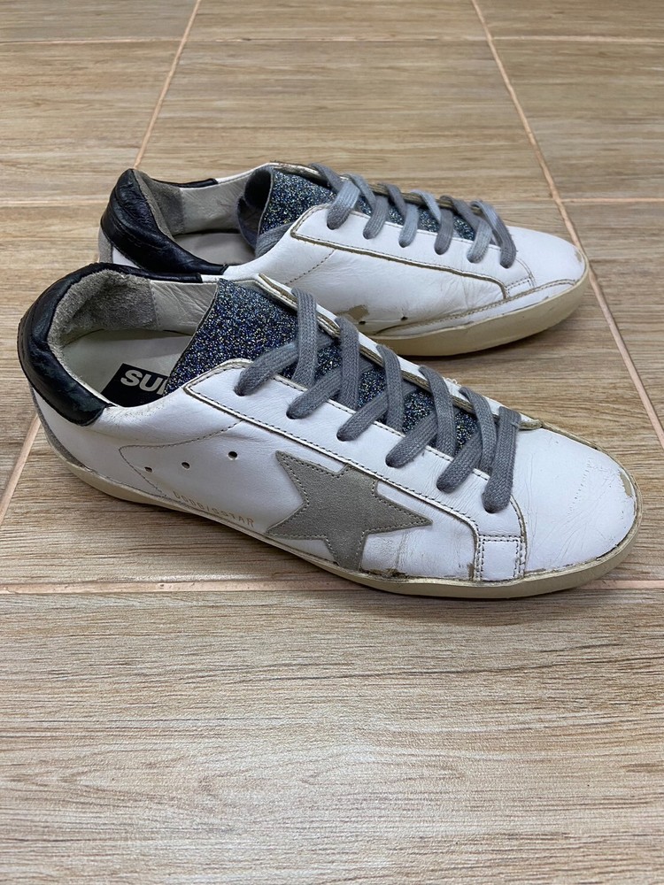 GOLDEN GOOSE Sneaker GGDB Super Star glitter tongue Size EU:37 US:7