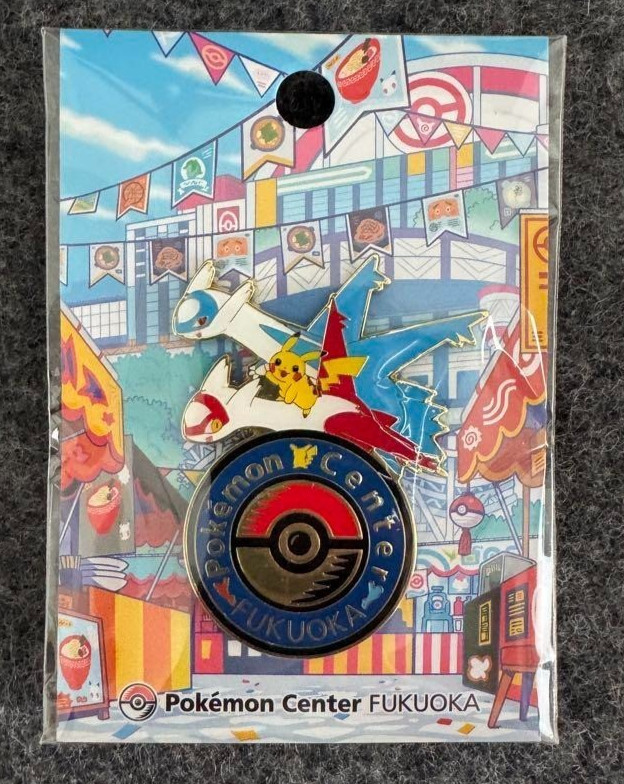 Pokemon Center FUKUOKA Limited Logo Pins Pikachu Latias Latios New
