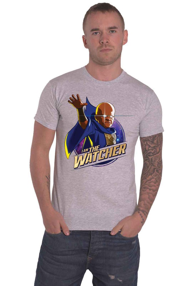 Official Marvel Comics I Am The Watcher Grey T-Shirt for Men