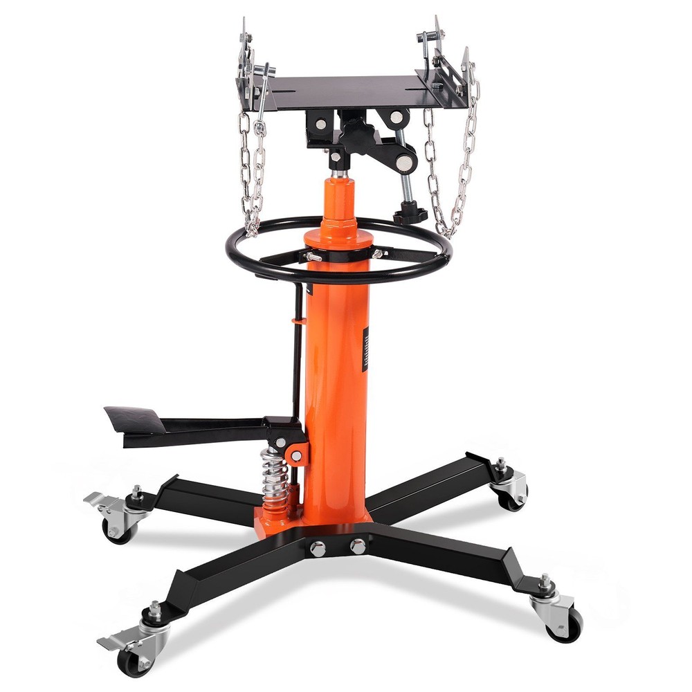 VEVOR Hydraulic Transmission Jack 1322 lbs 360掳 Swivel Wheels For Car Lift