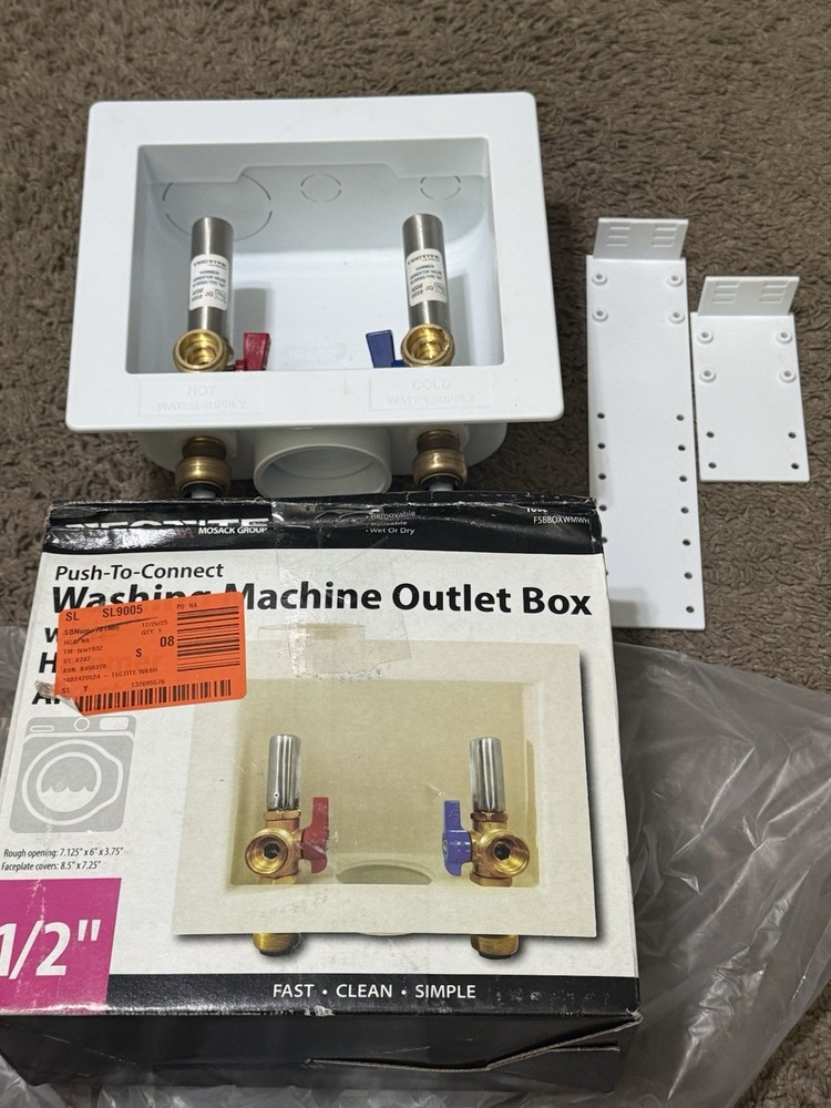 APOLLO Tectite FSBBOXWMWH 1/2 in. Brass Push-to-Connect x 3/4 in. Male Hose Thre