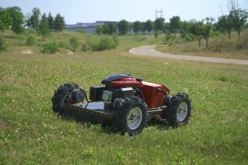Remote control lawn mower with adjustable mowing height Limited time offer-image